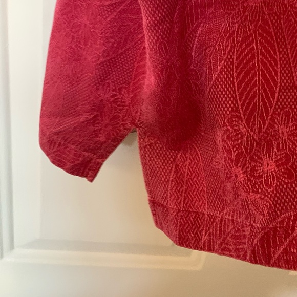 Jamaica Jaxx  Mens Silk Short Sleeve Red Button Down Hawaiian Shirt (3)🌴 - Picture 9 of 12